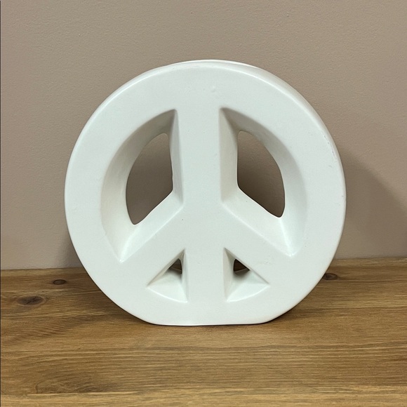 Other - White Peace Sign Vase